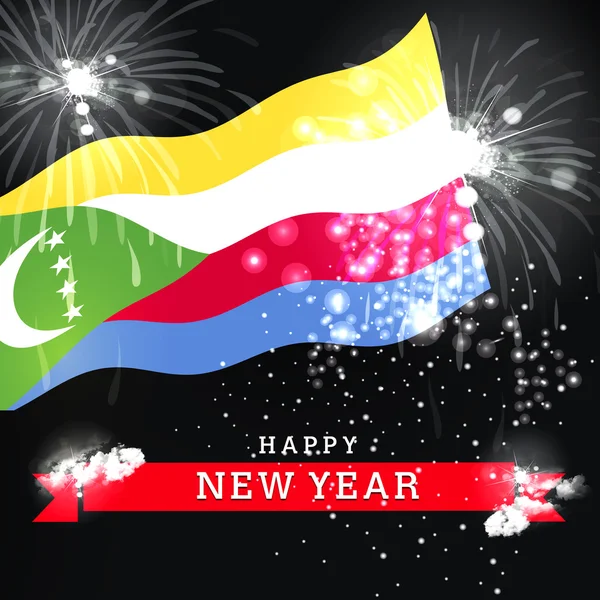 Comoros Happy New year card — ストック写真