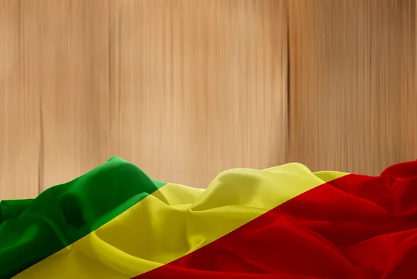 Nationalflagge der Republik Kongo — Stockfoto