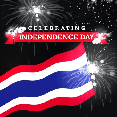 Bayrağı olan bağımsızlık günü kartı