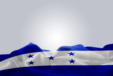 soyut kumaş Honduras bayrağı sallayarak 