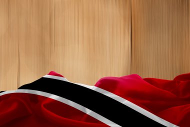 Trinidad ve Tobago bayrak ahşap arka plan üzerinde