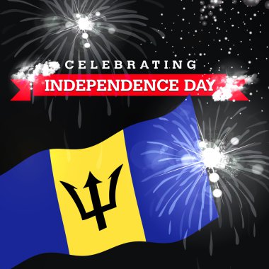 Bayrağı olan bağımsızlık günü kartı