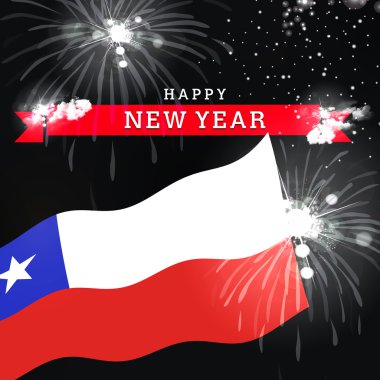 Şili mutlu yeni yıl kartı