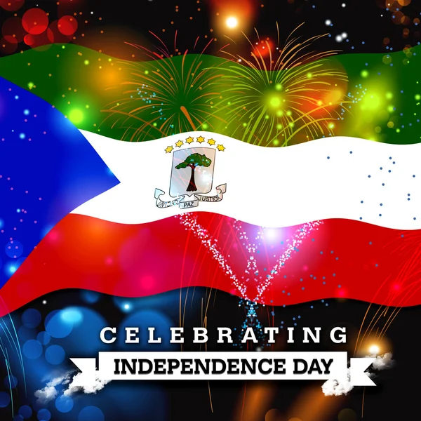Dzień Niepodległości Gwinei Równikowej karty — Zdjęcie stockowe