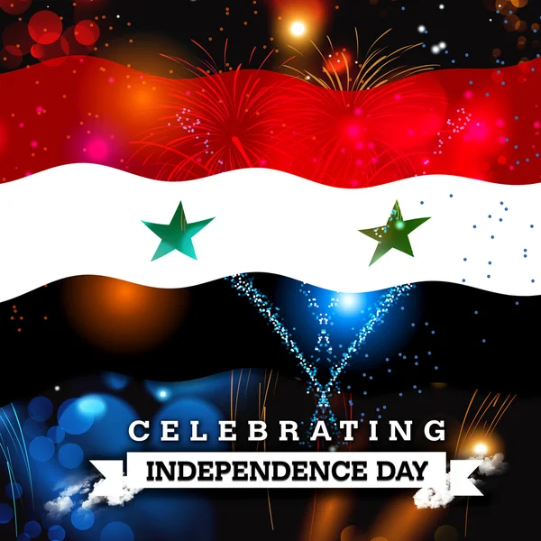 叙利亚独立日卡 — 图库照片