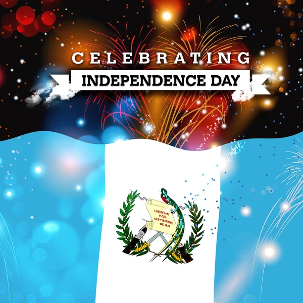 Celebrating Independence Day card with flag — Stock Photo