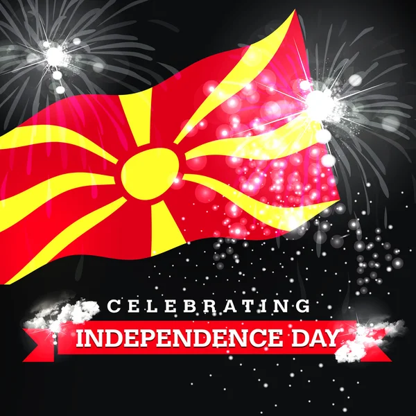Carte de jour de l'indépendance avec drapeau — Photo
