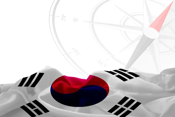 Bandeira nacional de Coreia do Sul — Fotografia de Stock