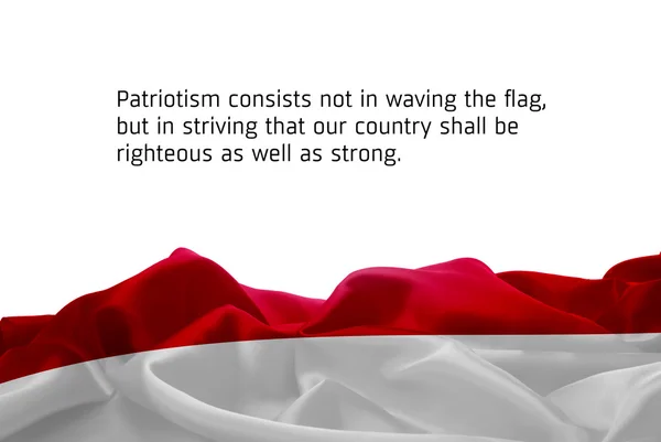 Патриотизм состоит не в размахивании флагом — стоковое фото