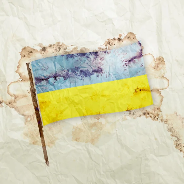乌克兰 grunge 国旗在官方的色彩 — 图库照片