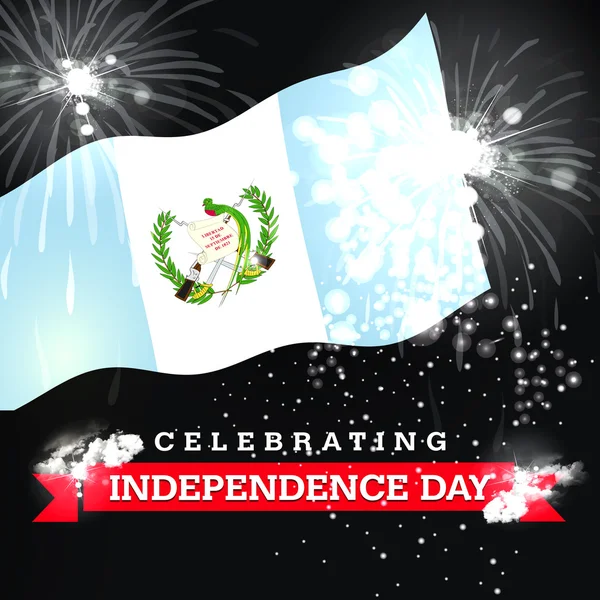 Celebrating Independence Day card with flag — Stock Photo