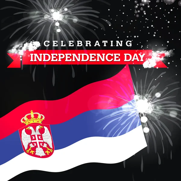 Cartão de dia de independência da Sérvia — Fotografia de Stock
