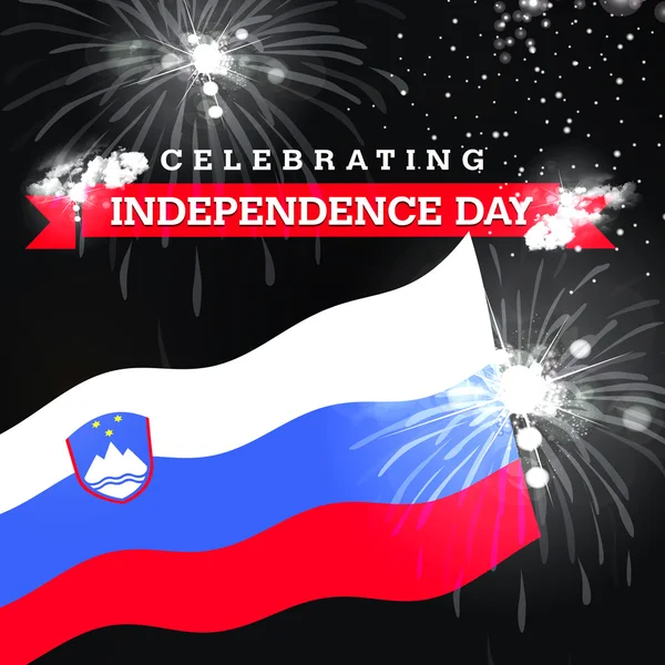 Slovenia Independence Day card — Stock Photo, Image