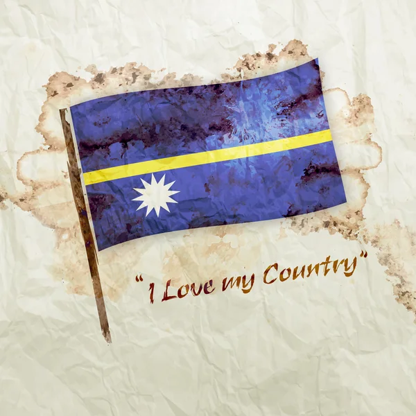 Гранж-флаг Науру — стоковое фото