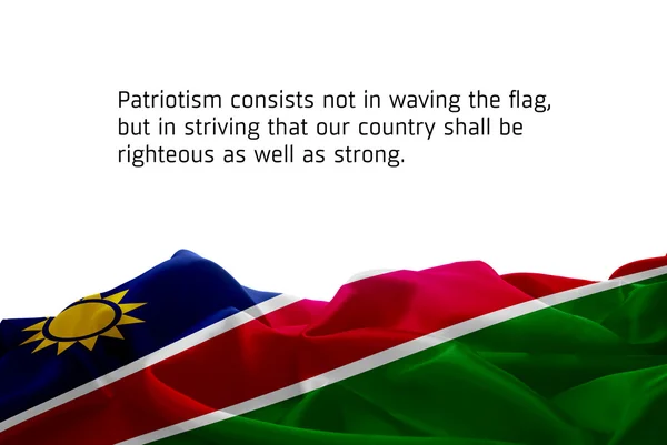 Bandeira ondulada de Namíbia — Fotografia de Stock