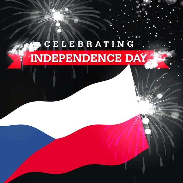 Dzień Niepodległości Czeska karta — Zdjęcie stockowe