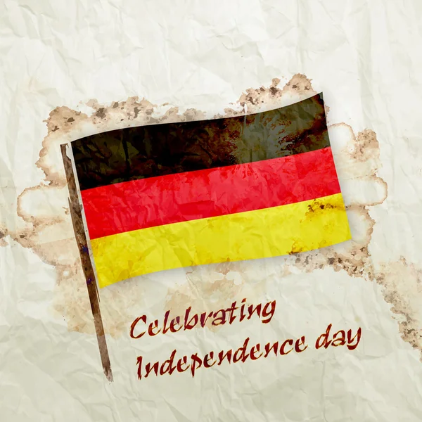 Vlajka Německo papírově akvarel grunge — Stock fotografie