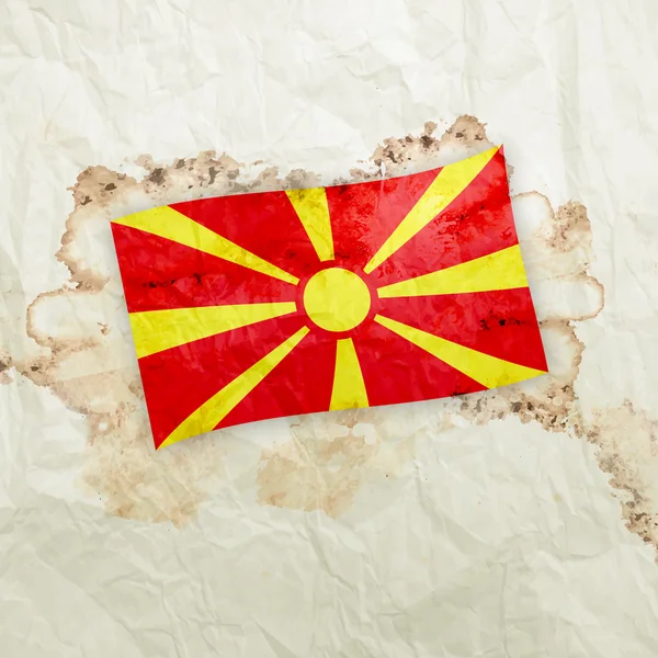 Bandera de Macedonia grunge —  Fotos de Stock