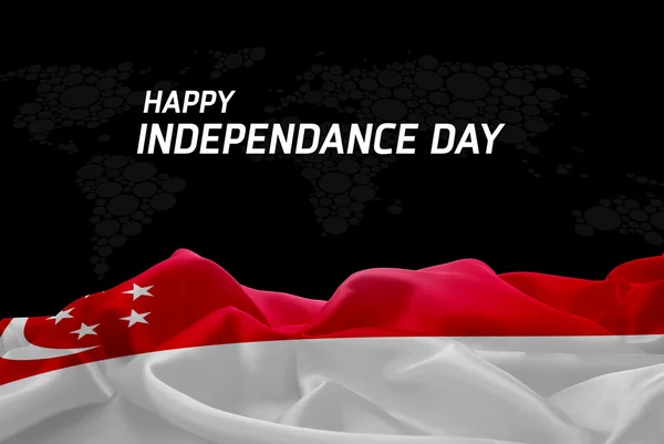 Den nezávislosti Singapuru karta — Stock fotografie