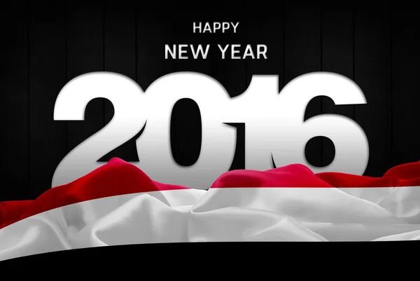 New year card with flag of Yemen — Stock Photo, Image