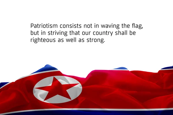 Patriotismo consiste não na acenando o conceito de bandeira — Fotografia de Stock