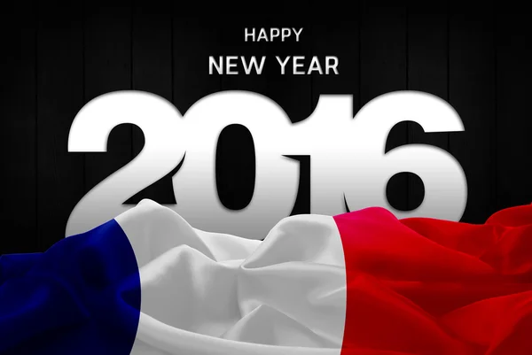 New year card with flag of France — Stock Photo, Image