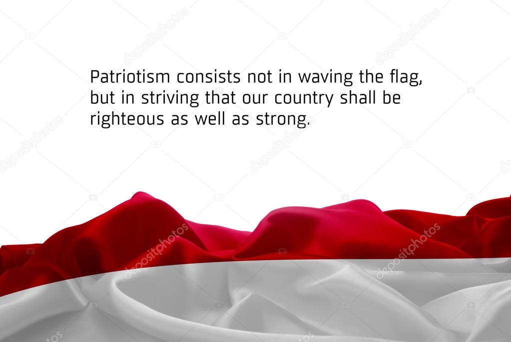 Patriotism consists not in waving the flag concept