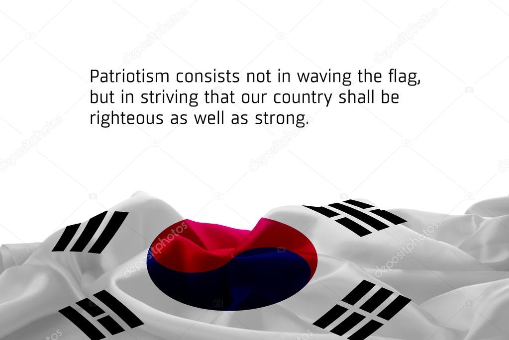 waving flag of South Korea