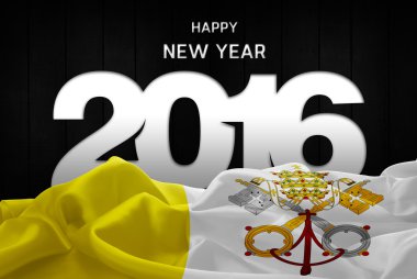 Yeni yıl kartı bayrak ile