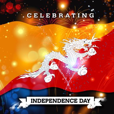 Bayrağı olan bağımsızlık günü kartı