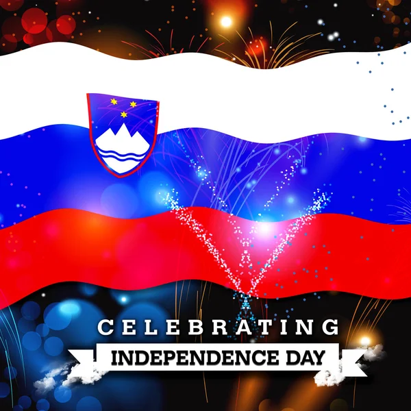 Slovenia Independence Day card — Stock Photo, Image