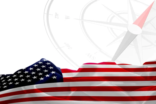 Wapperende vlag van Verenigde Staten — Stockfoto