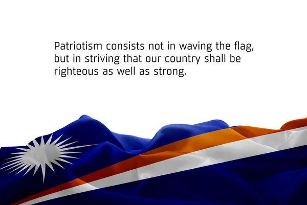 Patriotism consists not in waving the flag concept — Stock Photo, Image