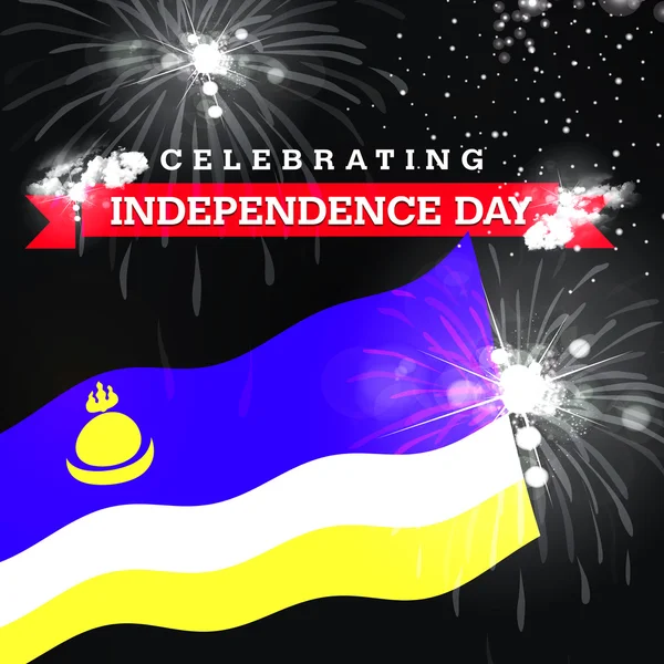 Onafhankelijkheidsdag kaart met vlag — Stockfoto