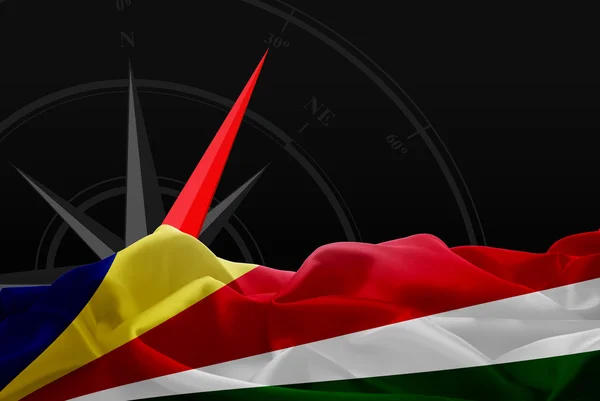 Nationale vlag van Seychellen — Stockfoto