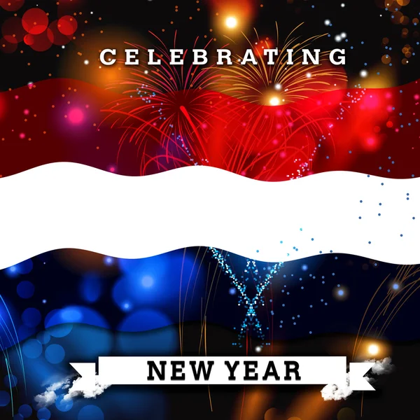 Új év kártya Hollandia zászlaja — Stock Fotó