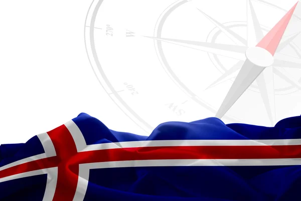 Государственный флаг Исландии — стоковое фото