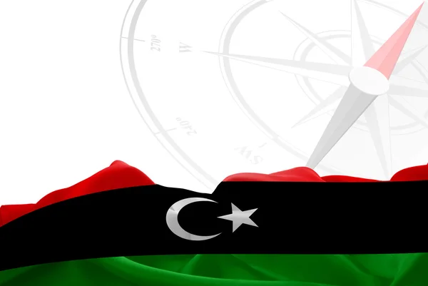 Nationella flagga Libyen — Stockfoto