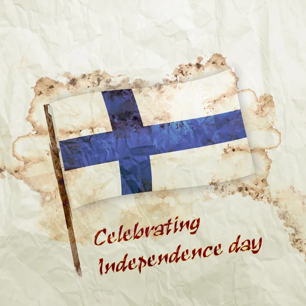 Bandera grunge Finlandia —  Fotos de Stock