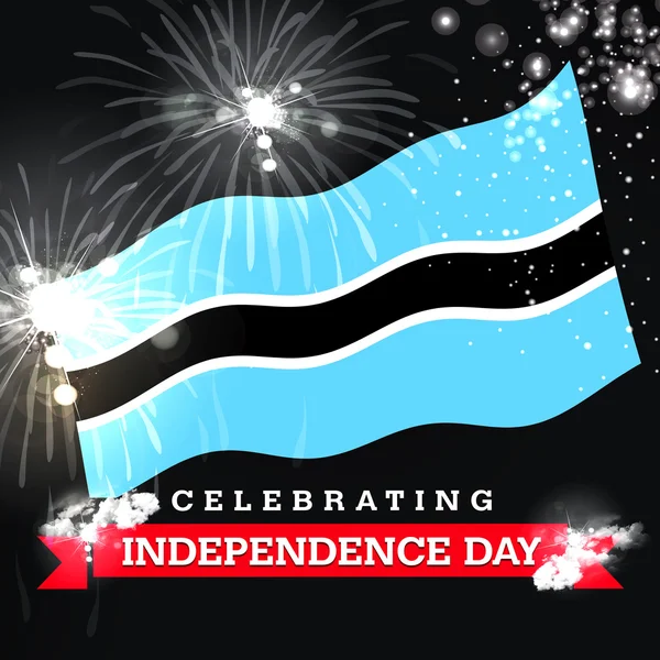 Kártya Botswanában a függetlenség napja — Stock Fotó