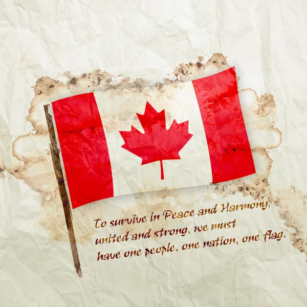 Kanada grunge zászló — Stock Fotó