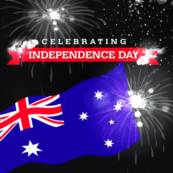 Independence Day card with flag — Stock Photo, Image