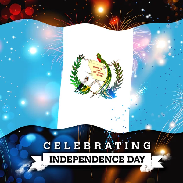 Celebrating Independence Day card with flag Royalty Free Stock Images