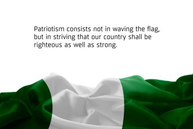 waving flag of Nigeria clipart