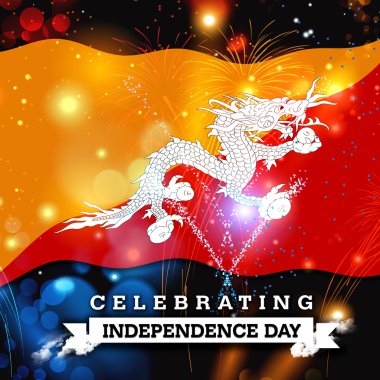 Bayrağı olan bağımsızlık günü kartı