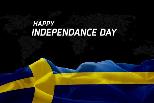 Sweden Independence Day card — Stock fotografie