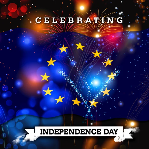 Independence Day card with flag — Stock Photo, Image