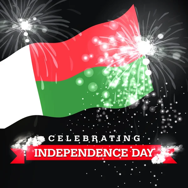 Cartão do dia da independência com bandeira — Fotografia de Stock