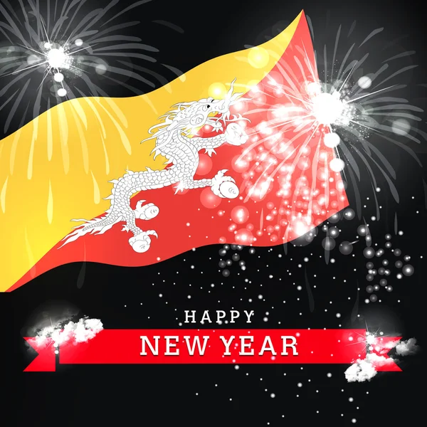 Bhutan Happy new year card — ストック写真