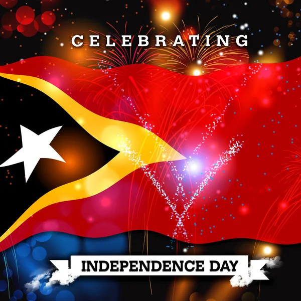Karta dnia niezależności z flagą — Zdjęcie stockowe